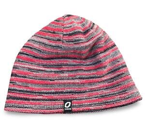 Chaos Mens Beanie Hat Striped Skull Cap Pink Grey Black Winter Reversible Ribbed